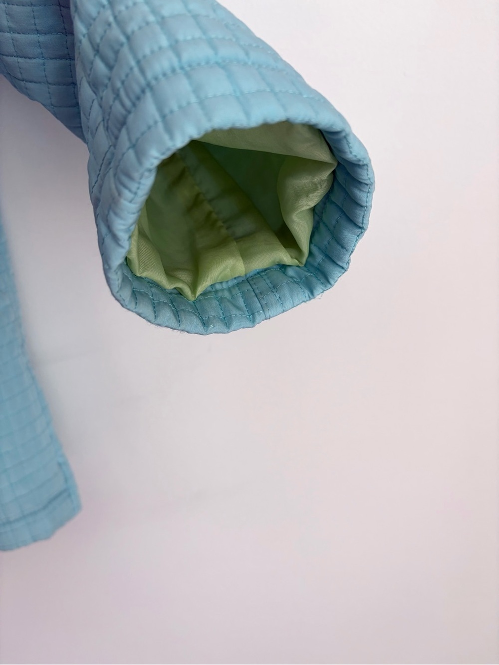 London Fog Robin Egg Blue Quilted Spring Jacket - Size M - Picture 6 of 8